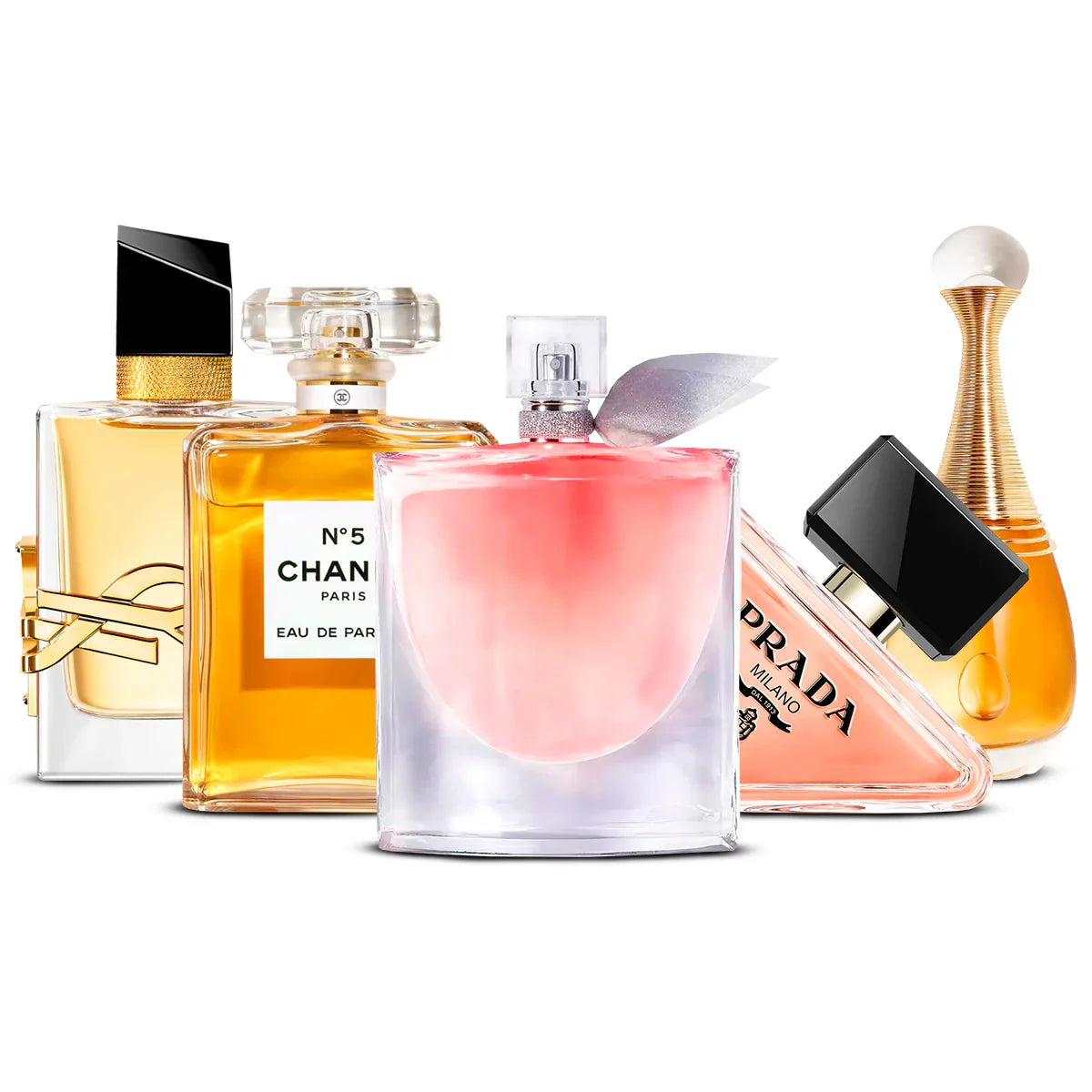 Set di 5 profumi  | Libre + Chanel N°5 + La Vie Est Belle + Paradoxe + J'adore